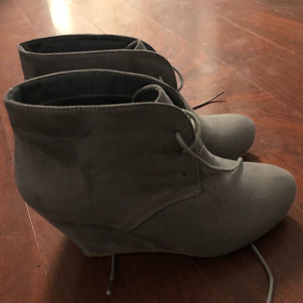 Gray Booties, Size 9